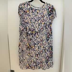 Derek Lam 10 Crosby Water Color Ruffle Sleeveless Blouse